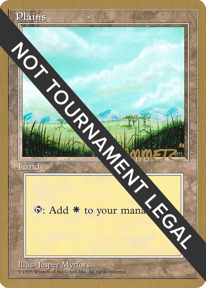 Plains (B) - 1996 Shawn "Hammer" Regnier (4ED) card from World Championship Decks