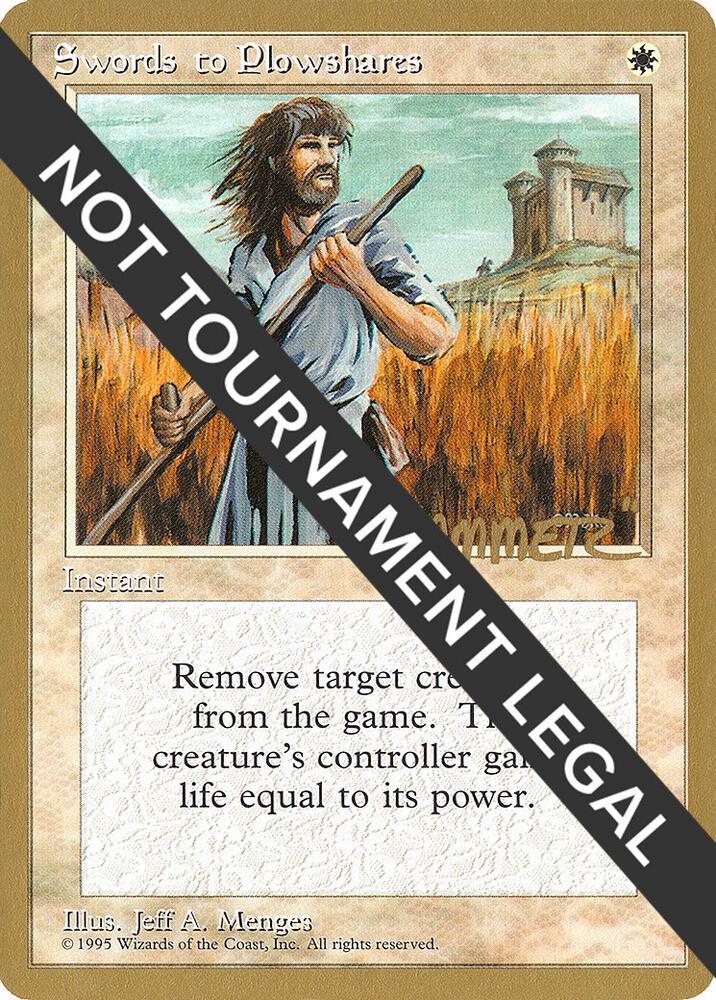 Swords to Plowshares - 1996 Shawn "Hammer" Regnier (4ED) card from World Championship Decks