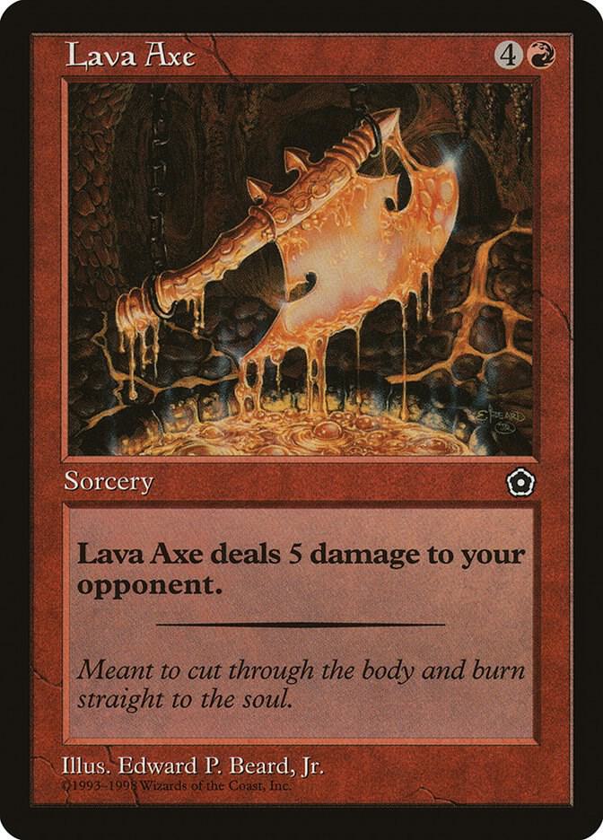 Lava Axe card from Portal Second Age