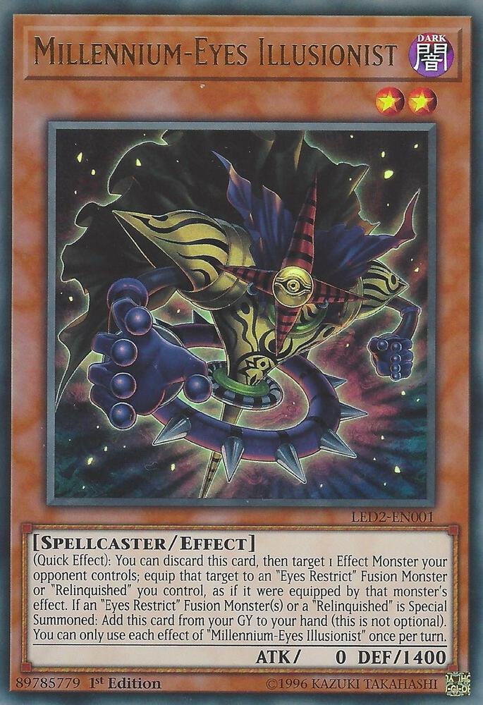 Millennium-Eyes Illusionist LED2-EN001 card from Legendary Duelists: Ancient Millennium