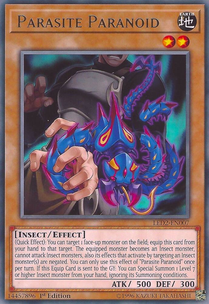 Parasite Paranoid LED2-EN007 card from Legendary Duelists: Ancient Millennium