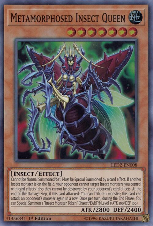 Metamorphosed Insect Queen LED2-EN008 card from Legendary Duelists: Ancient Millennium