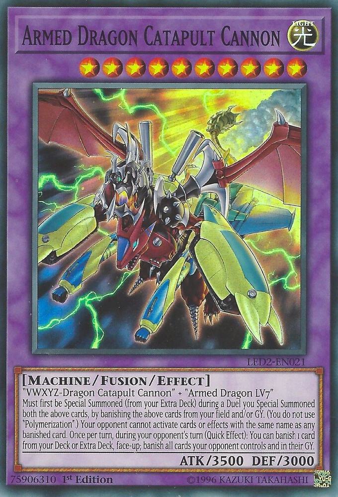 Armed Dragon Catapult Cannon LED2-EN021 card from Legendary Duelists: Ancient Millennium