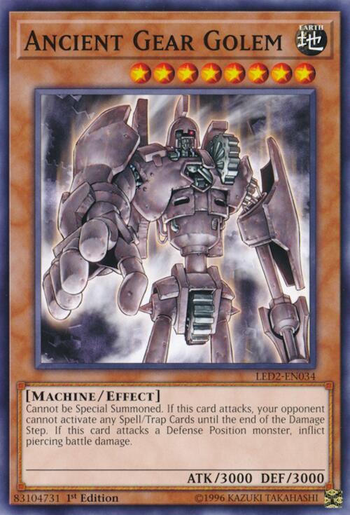 Ancient Gear Golem LED2-EN034 card from Legendary Duelists: Ancient Millennium