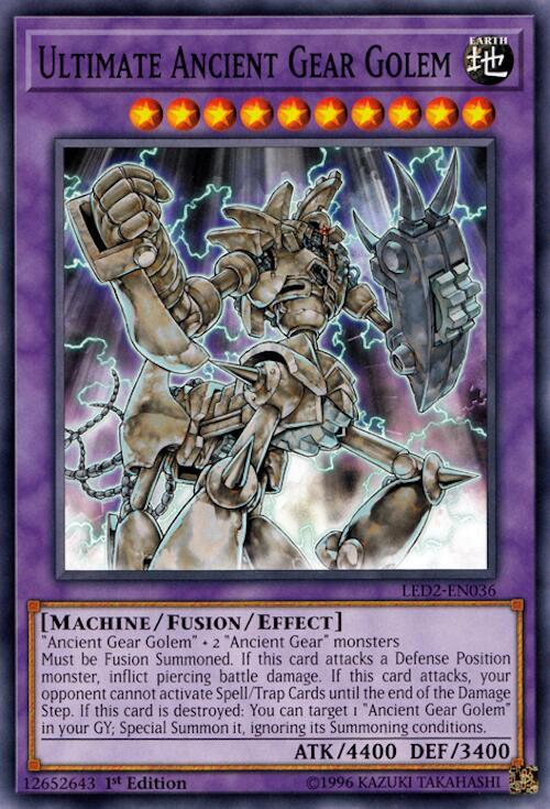Ultimate Ancient Gear Golem LED2-EN036 card from Legendary Duelists: Ancient Millennium