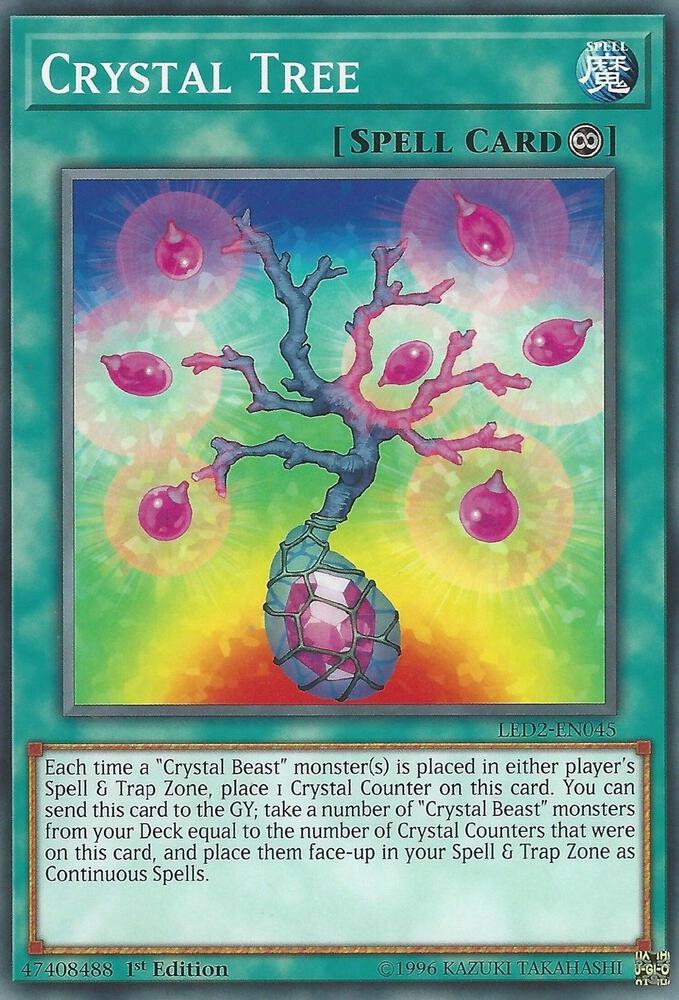 Crystal Tree LED2-EN045 card from Legendary Duelists: Ancient Millennium