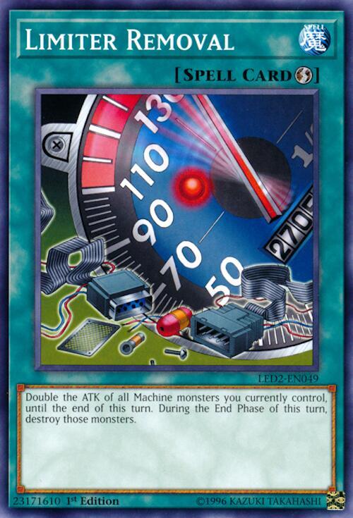Limiter Removal LED2-EN049 card from Legendary Duelists: Ancient Millennium