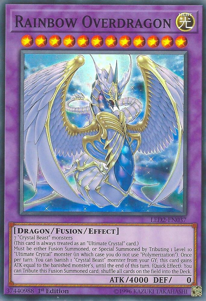 Rainbow Overdragon LED2-EN037 card from Legendary Duelists: Ancient Millennium