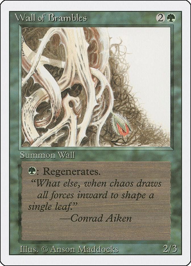 Wall of Brambles card from Revised Edition