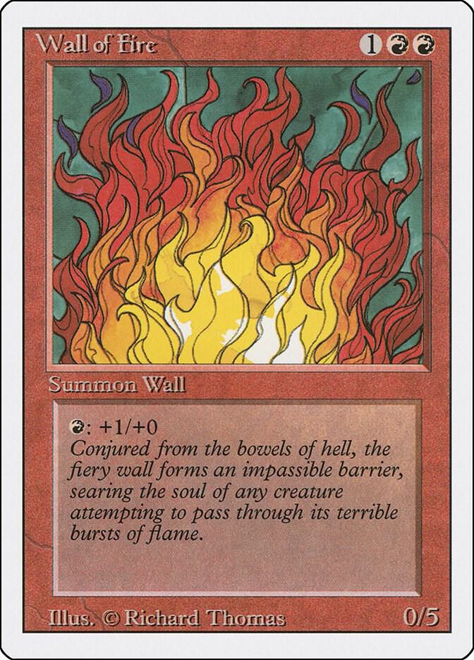 Wall of Fire card from Revised Edition