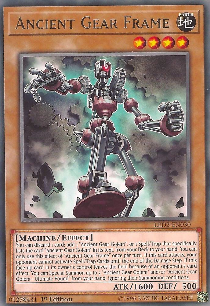Ancient Gear Frame LED2-EN030 card from Legendary Duelists: Ancient Millennium