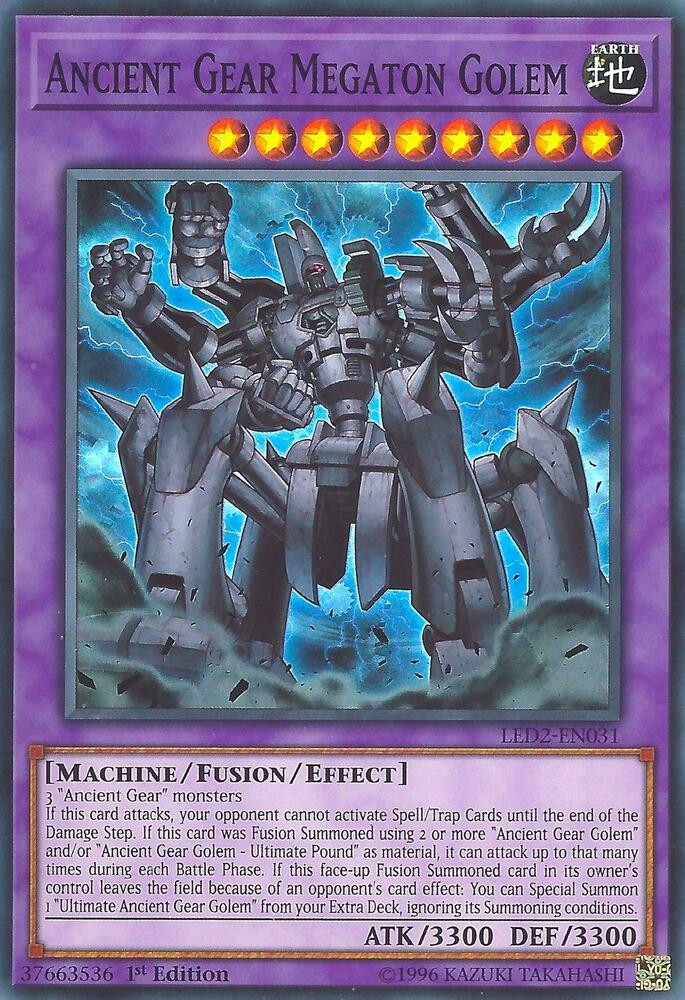 Ancient Gear Megaton Golem LED2-EN031 card from Legendary Duelists: Ancient Millennium
