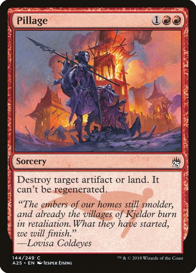 Pillage 144 card from Masters 25