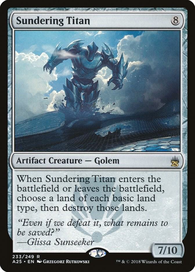 Sundering Titan 233 card from Masters 25