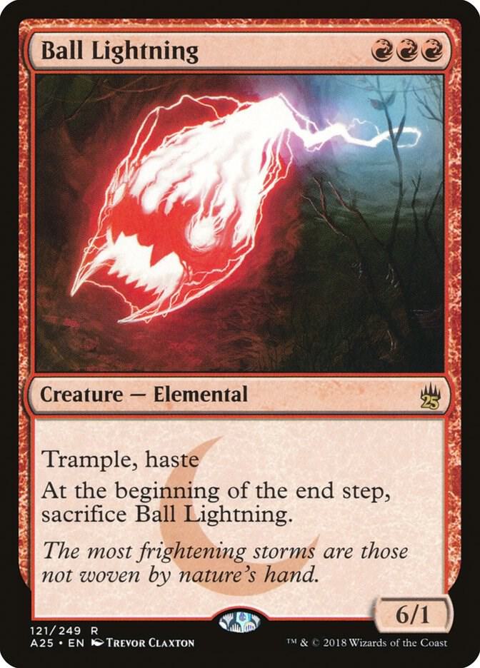 Ball Lightning 121 card from Masters 25