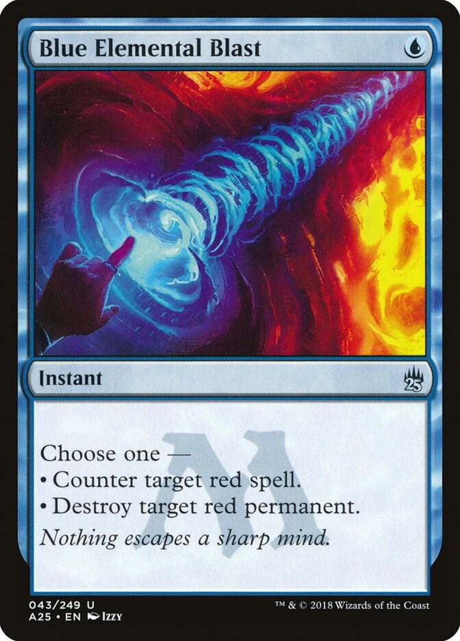Blue Elemental Blast 43 card from Masters 25