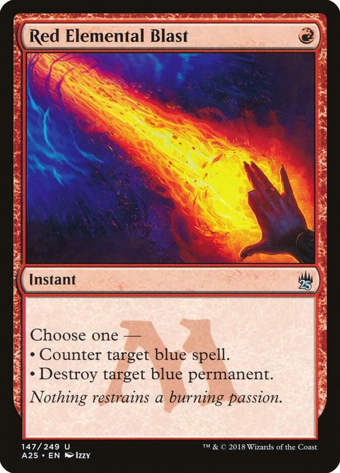 Red Elemental Blast 147 card from Masters 25