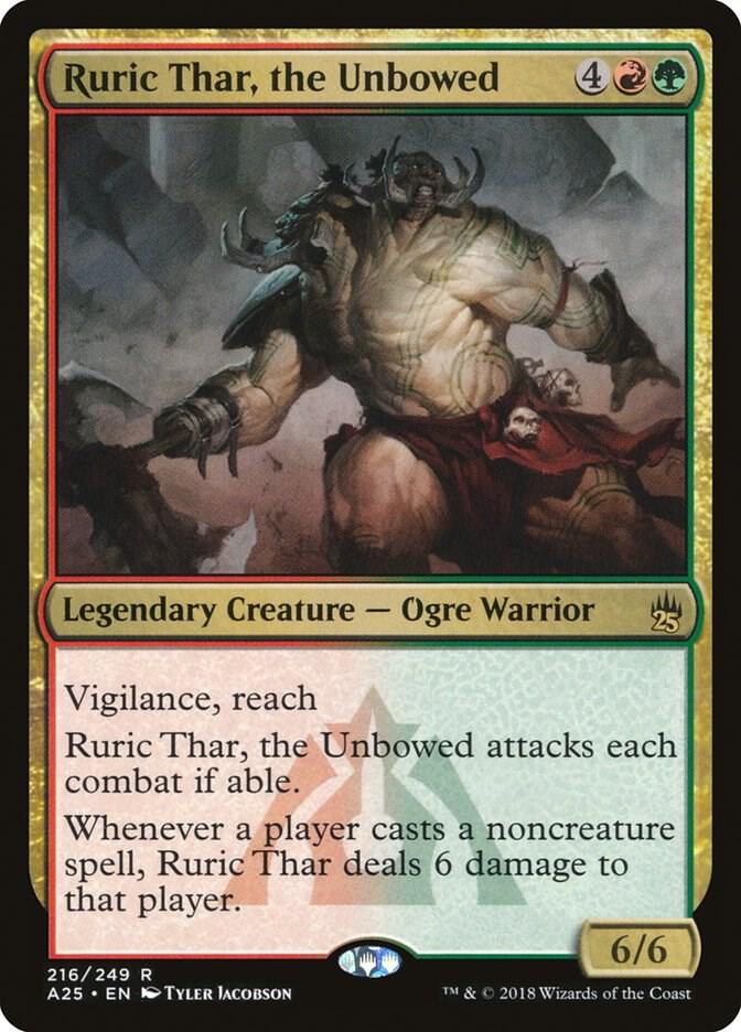 Ruric Thar, the Unbowed 216 card from Masters 25