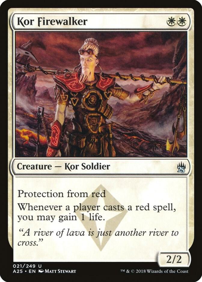 Kor Firewalker 21 card from Masters 25
