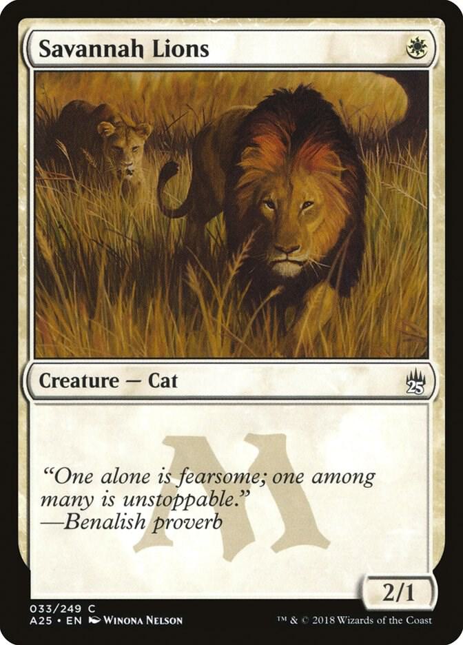 Savannah Lions 33 card from Masters 25