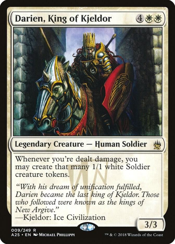 Darien, King of Kjeldor 9 card from Masters 25
