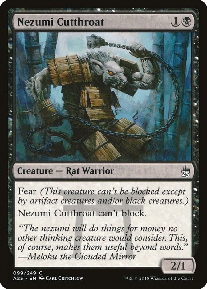 Nezumi Cutthroat 99 card from Masters 25