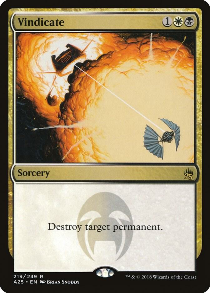 Vindicate 219 card from Masters 25