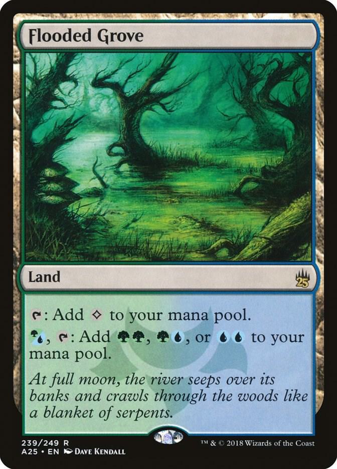 Flooded Grove 239 card from Masters 25
