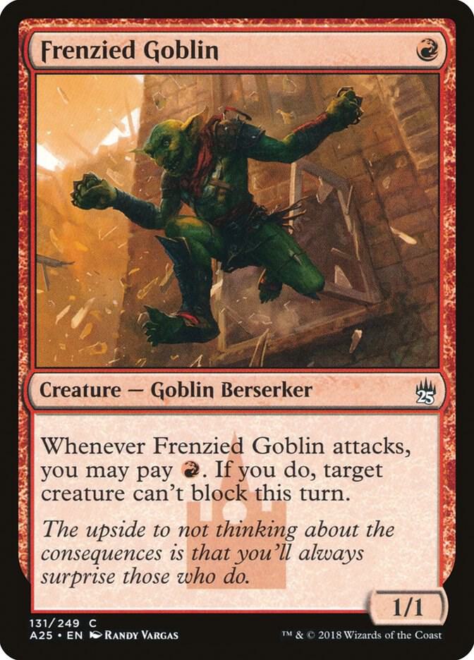 Frenzied Goblin 131 card from Masters 25