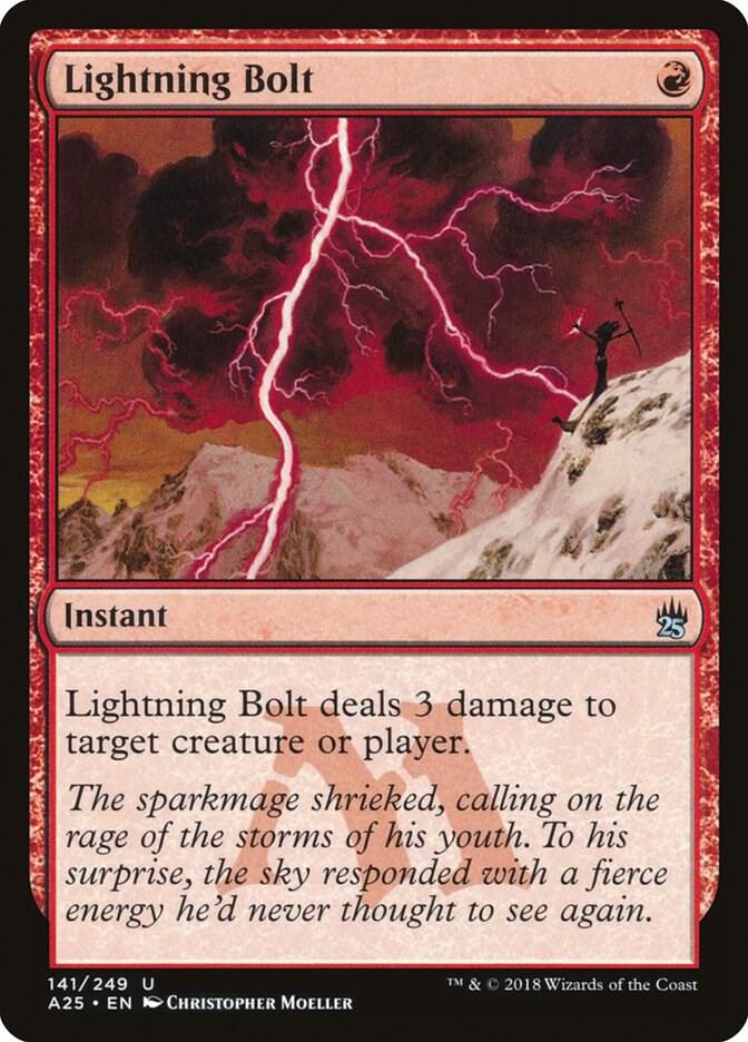 Lightning Bolt 141 card from Masters 25
