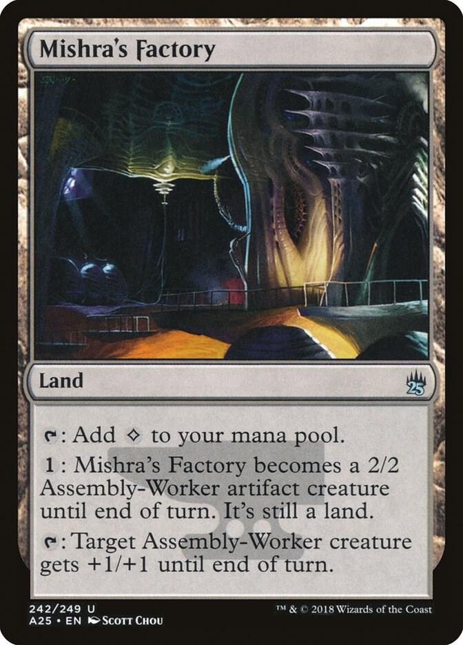 Mishra's Factory 242 card from Masters 25