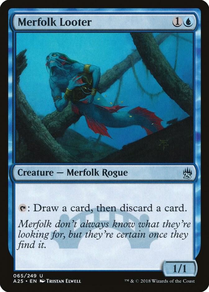 Merfolk Looter 65 card from Masters 25
