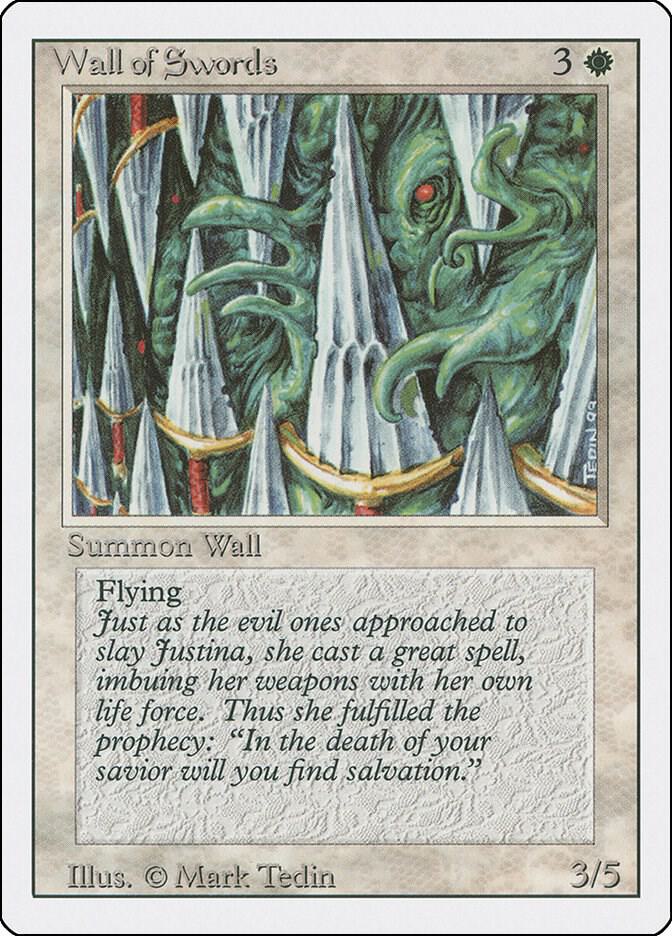 Wall of Swords card from Revised Edition