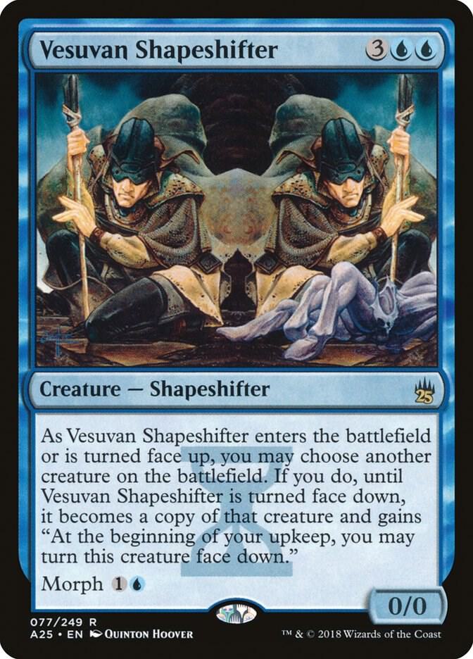 Vesuvan Shapeshifter 77 card from Masters 25