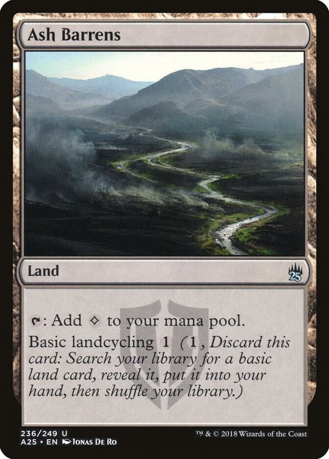 Ash Barrens 236 card from Masters 25