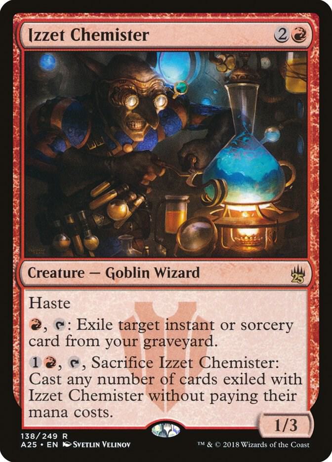 Izzet Chemister 138 card from Masters 25