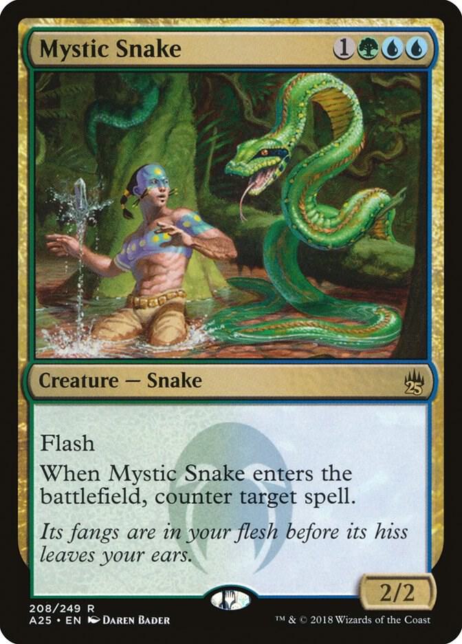 Mystic Snake 208 card from Masters 25