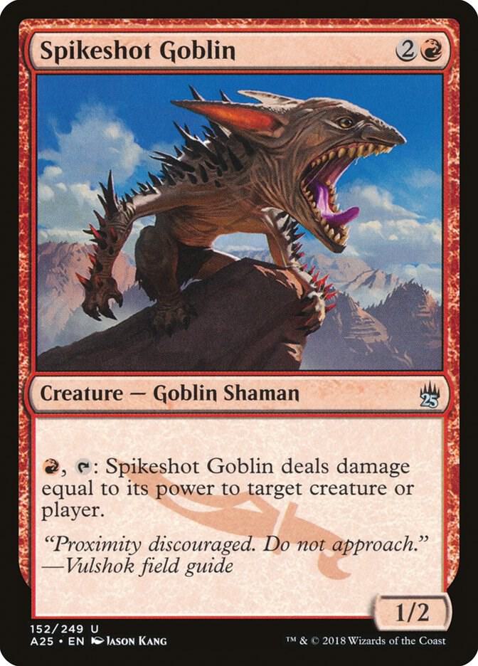 Spikeshot Goblin 152 card from Masters 25