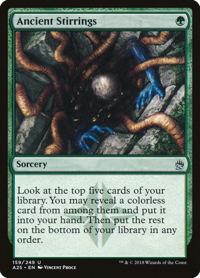Ancient Stirrings 159 card from Masters 25