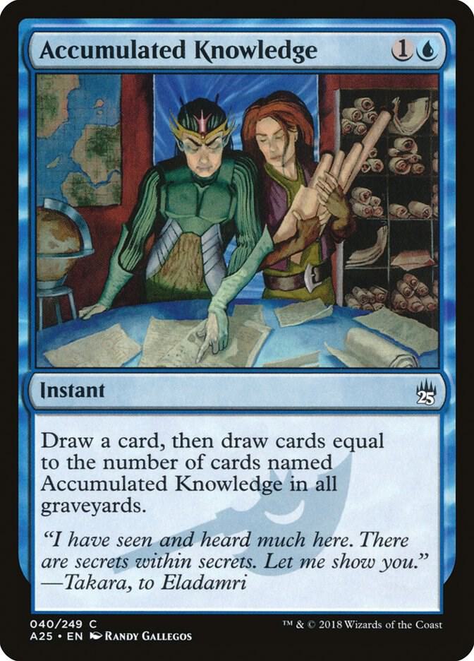 Accumulated Knowledge 40 card from Masters 25