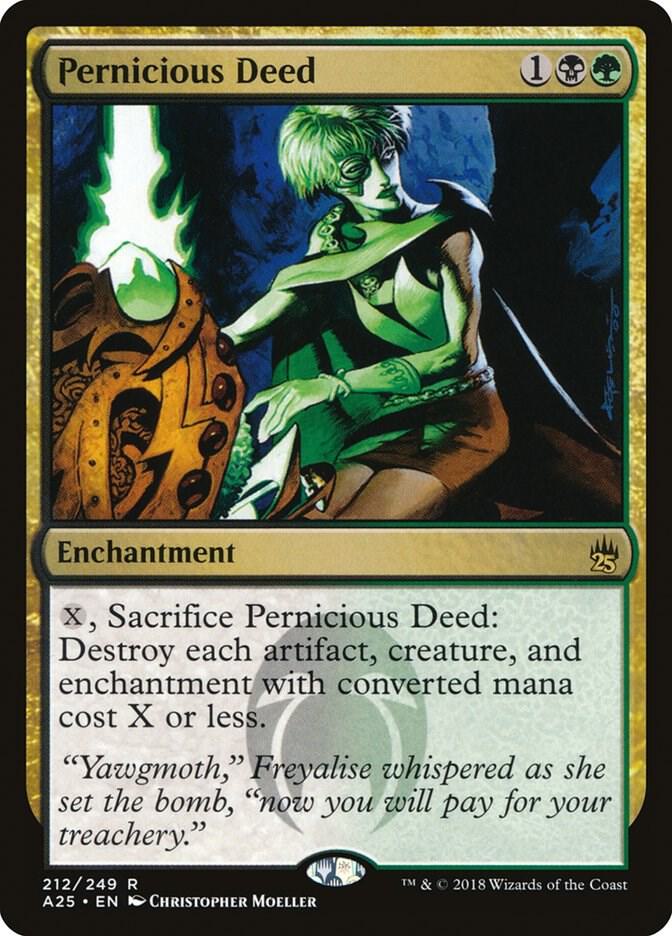 Pernicious Deed 212 card from Masters 25