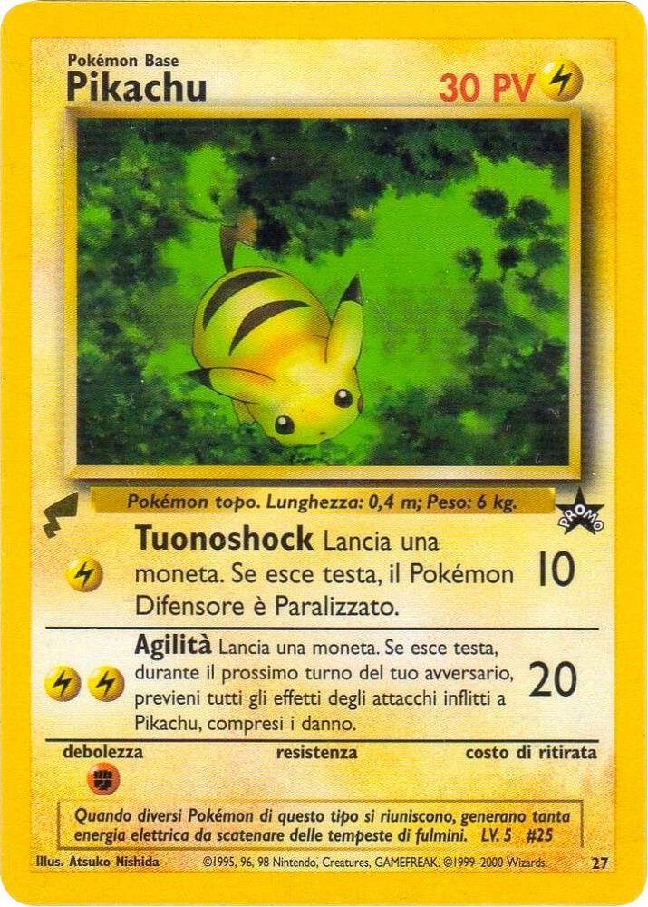 Pikachu (Baby) 27 card from Pikachu World Collection Promos