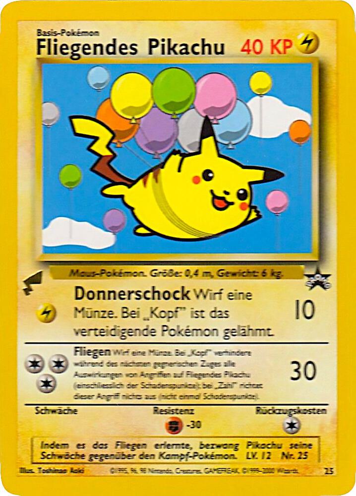 Pikachu (Flying) 25 card from Pikachu World Collection Promos