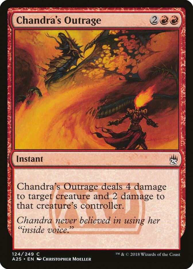 Chandra's Outrage 124 card from Masters 25