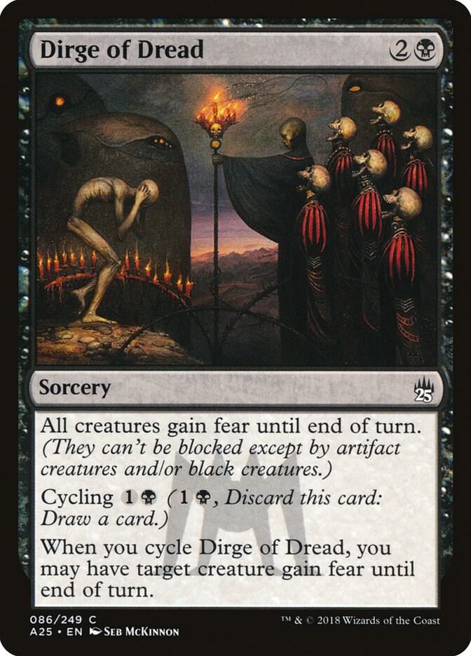 Dirge of Dread 86 card from Masters 25