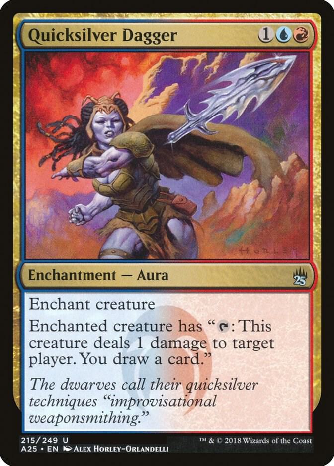 Quicksilver Dagger 215 card from Masters 25