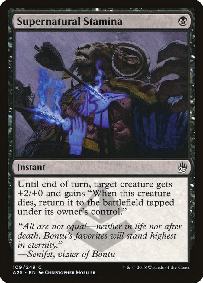 Supernatural Stamina 109 card from Masters 25