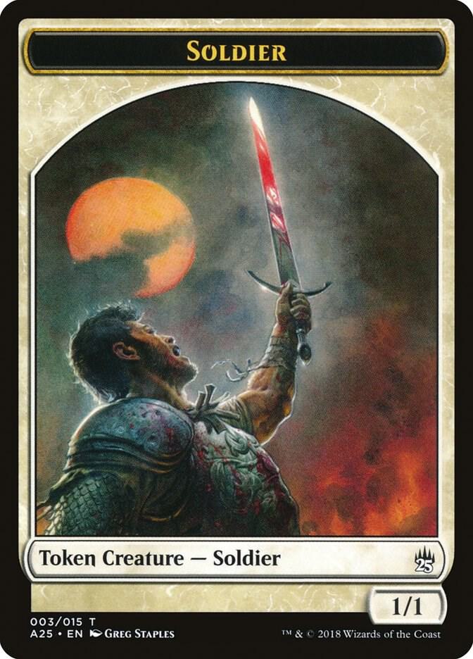 Soldier Token 3 card from Masters 25