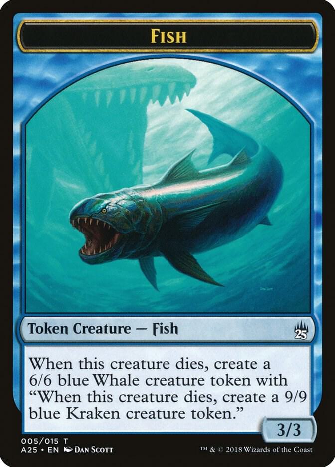 Fish Token 5 card from Masters 25