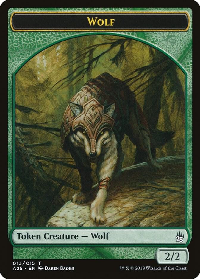 Wolf Token 13 card from Masters 25